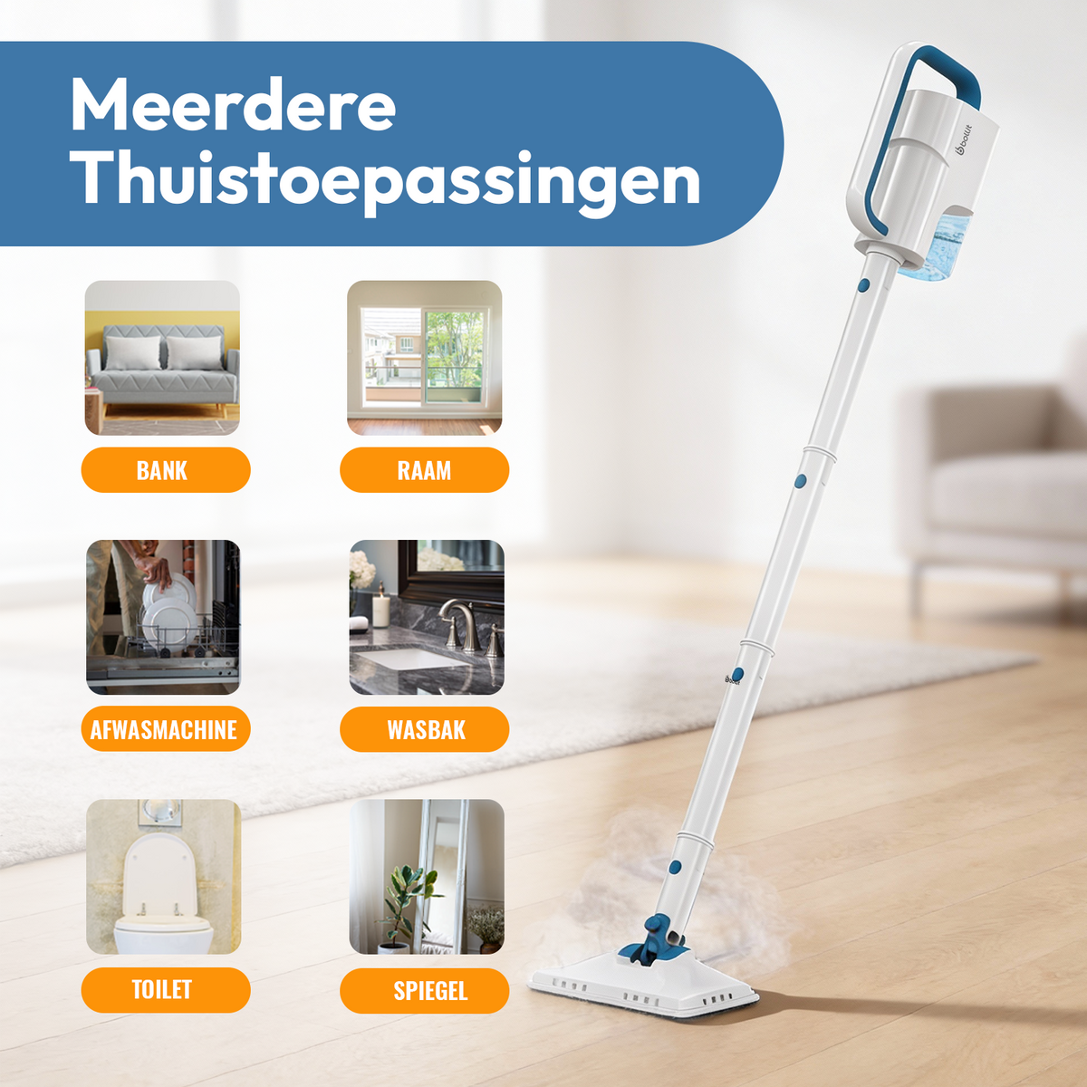 BOLLIT 1550W Stoommop