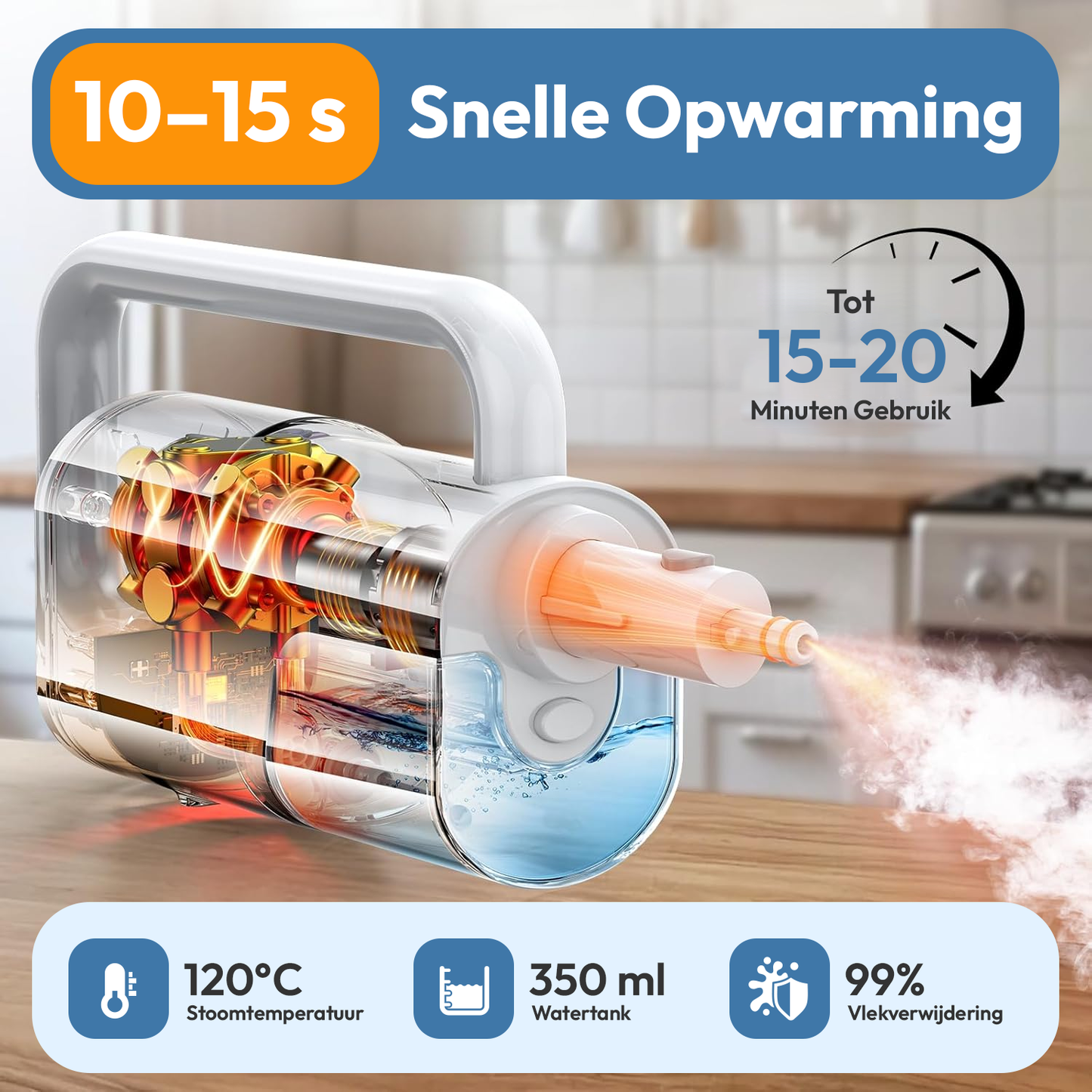 BOLLIT 1550W Stoommop