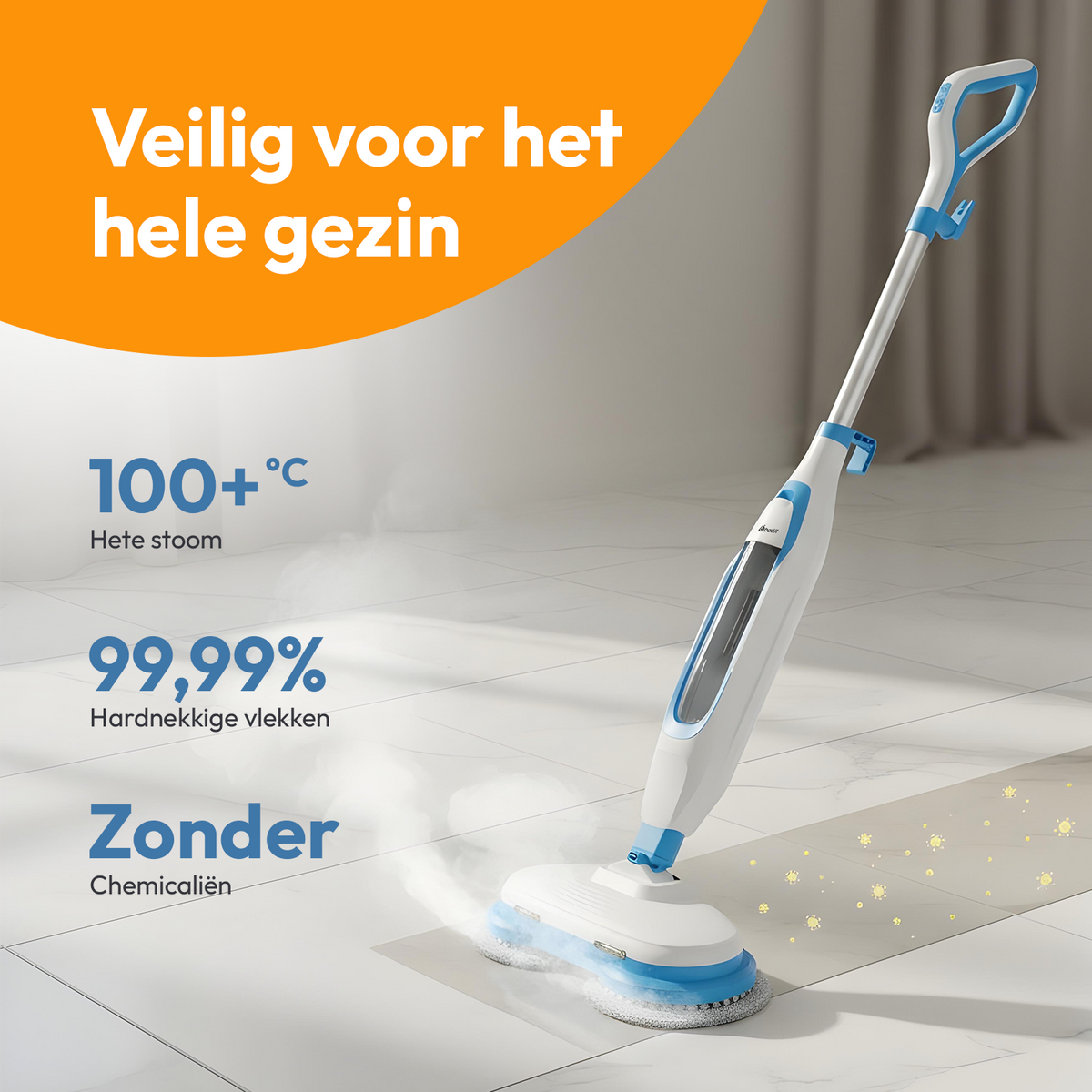 BOLLIT 1500W Elektrische Stoomdweil